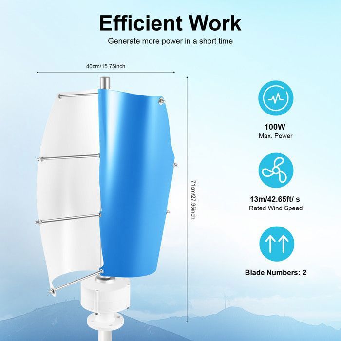 Kit générateur d'éolienne, 500 W générateur d'énergie éolienne 12