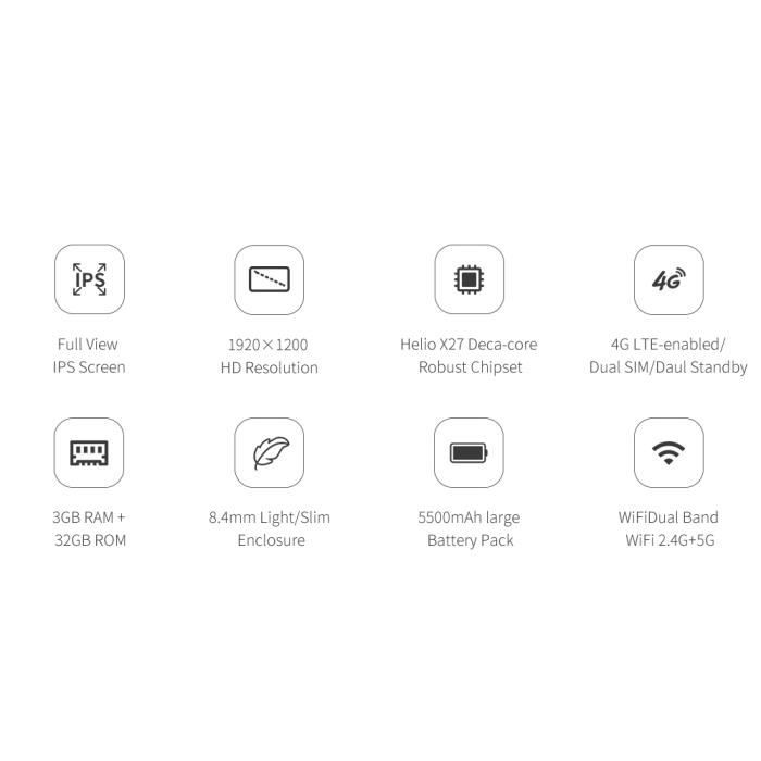  M8 8" Tablette PC 4G Phablet Dual SIM 3Go2