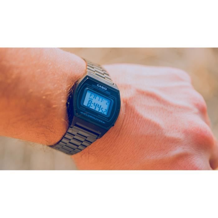 Montre CASIO B640 WB gris Achat vente montre Mixte Gris Simili Cdiscount