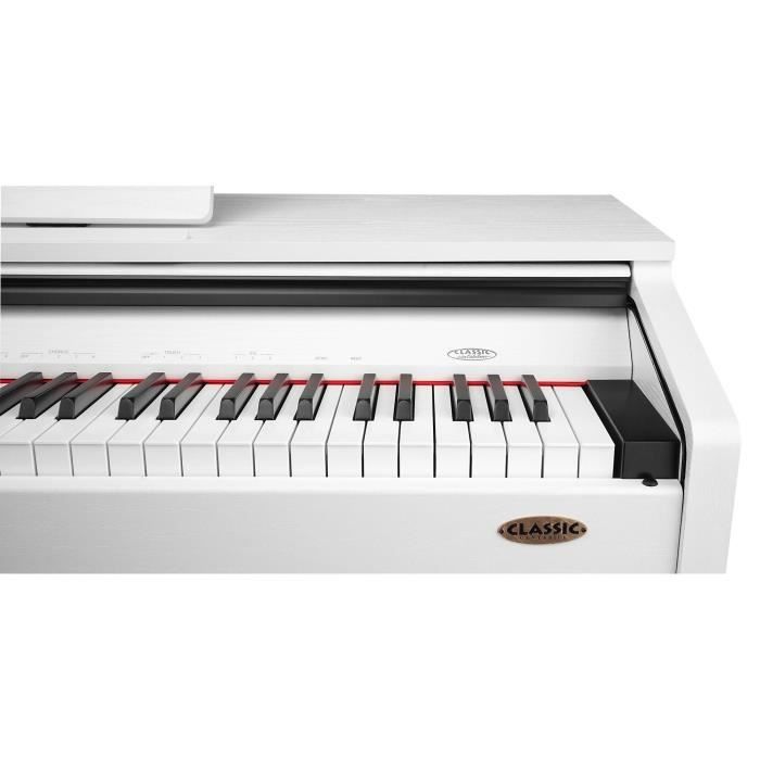 Classic Cantabile DP-230 WM Piano numérique blanc mat set avec banc et  casque