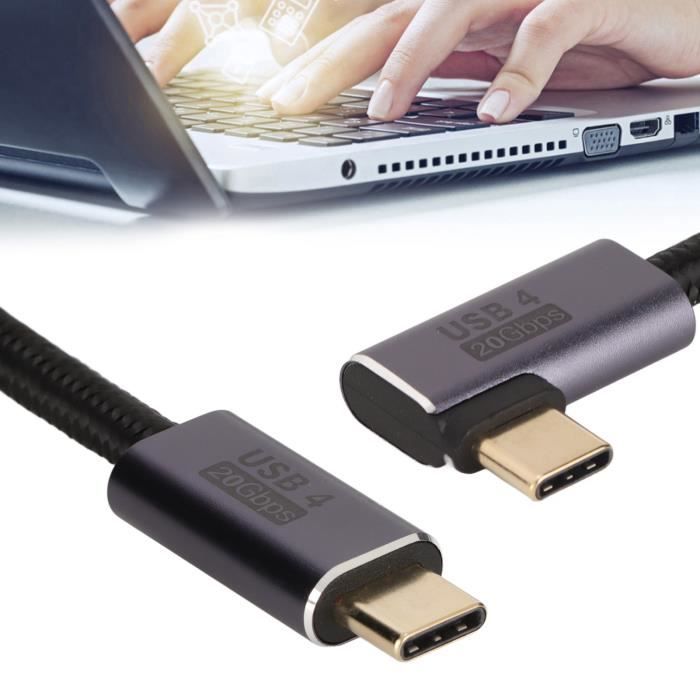 câble USB type C coudé pour recharger un smartphone - Mobilité et