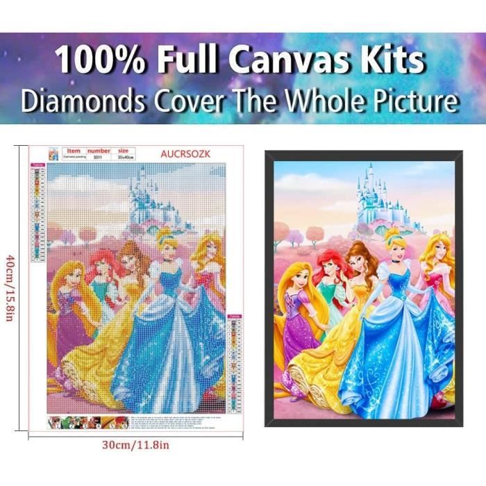Kit Peinture Diamant Cascade Lunaire 30x40cm - DIY 5D Avec Strass - Loisir Créatif Adulte Et Enfant