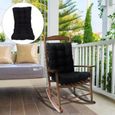 Coussin de chaise à bascule - Jardin Extérieur - Noir - Confortable et durable-3