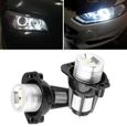 Angel Eyes lumière LED, 2 pièces 12W phare de moto LED Angel Eyes Halo anneau marqueur pour E90 E91 05-08 lampes automatiques-3