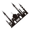 1pc décoratif Pratique Rétitilisable Musulman stickers - lettres adhesives decoration murale - tableau - cadre photo - sticker-3