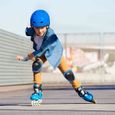 Leytn® Kit de Protection Roller Enfant Protège-genoux enfants Coudière Genouillère Poignets Enfant pour enfants de 3 à 8 ans - Blue-3