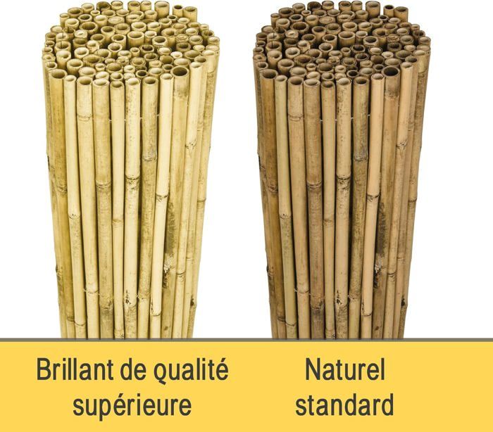 Sol Royal Premium Canisse Brise Vue Bambou Clair Brillant 100x250 cm  1m  hauteur Pare Vue Terrasse Extrieur B99 - Cdiscount Jardin