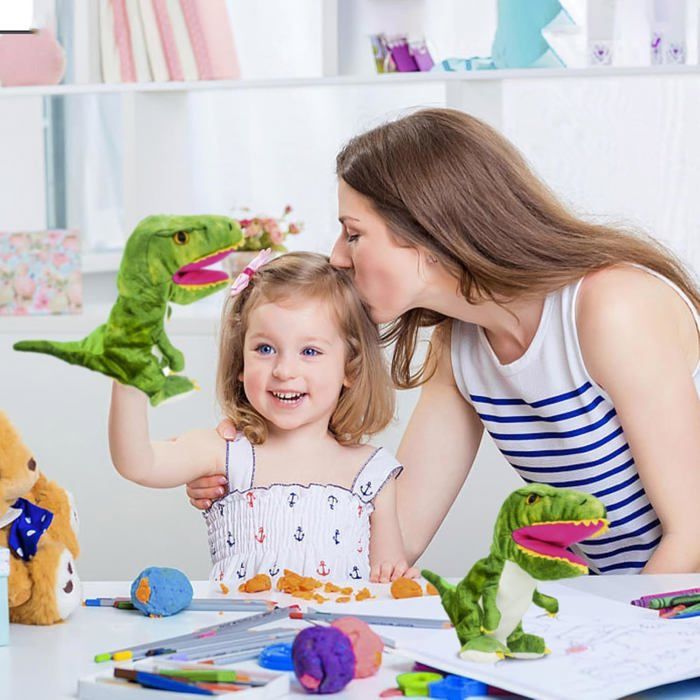 Tiny Heart Peluche Dinosaure Ankylosaure Jouet en Peluche de Dinosaure réaliste Bel Animal Cadeaux Mignons et Doux pour Enfants garçons et Filles Jouets Éducatif interactif Confortable Vert 14