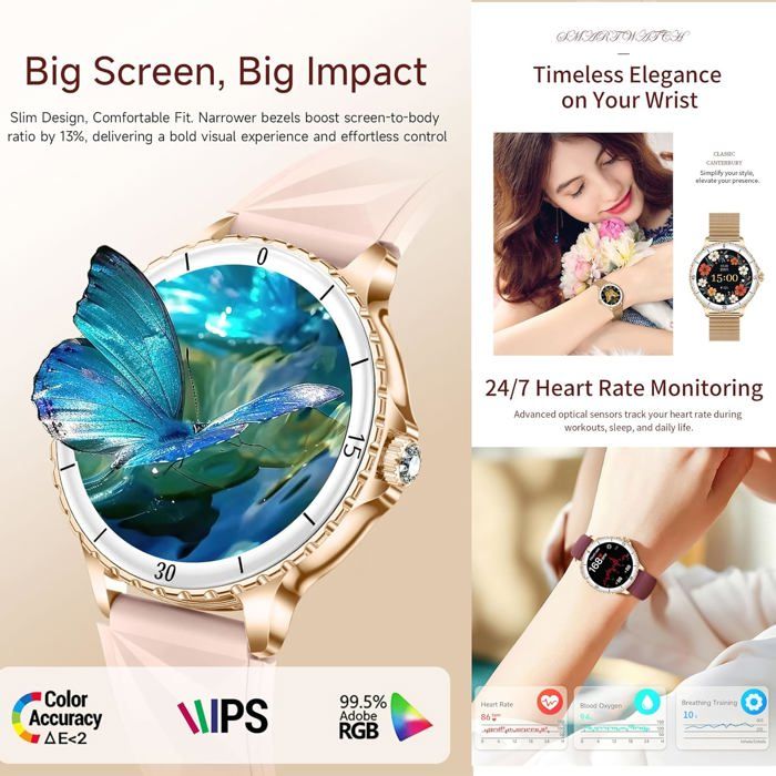 Montre Connectée Femme Fitness | Boutique Kuulaa Tech