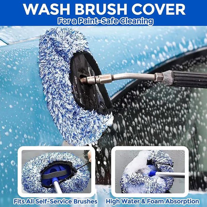 Brosse De Lavage Haute Pression à Long Manche - Noir - Pour Voiture Et Sols