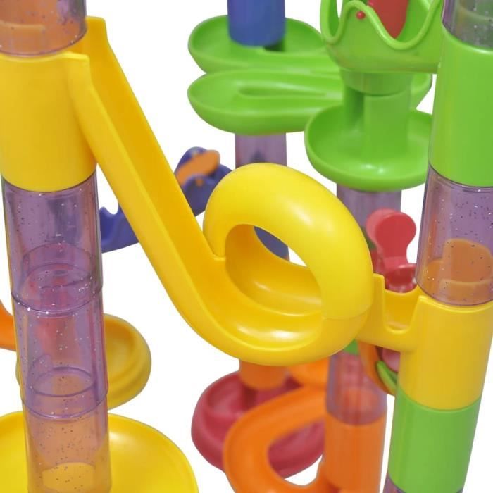 Jeffbaubl Circuit à Billes 197 Pièces – Piste De Marbre, Jeu éducatif De Construction, Multicolore