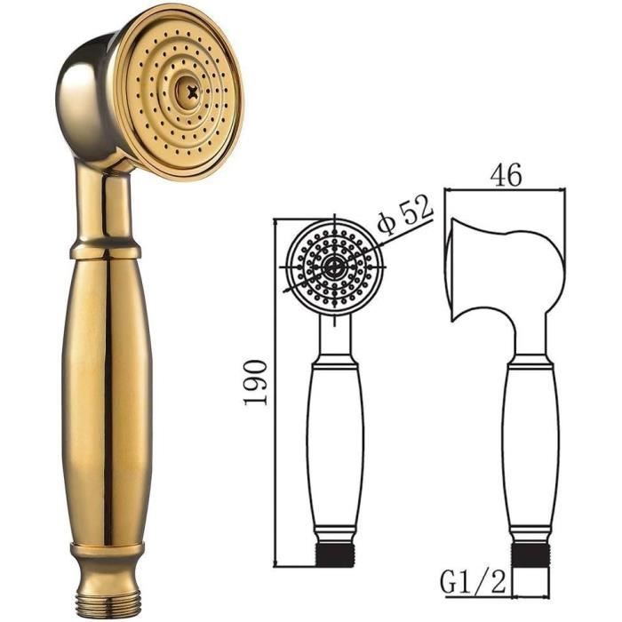 Pommeau de douche rétro – 15 cm – Bronze huilé - Elizabeth