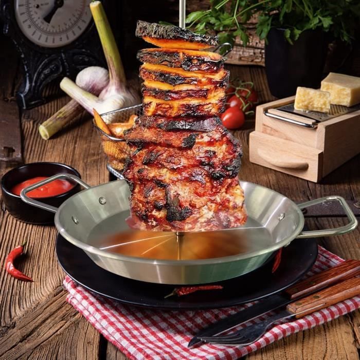 Brochette Verticale En Acier Inoxydable Pour Barbecue | Support à Poulet Rôti | Pour Four, Charbon De Bois, Grillade En Extérieur