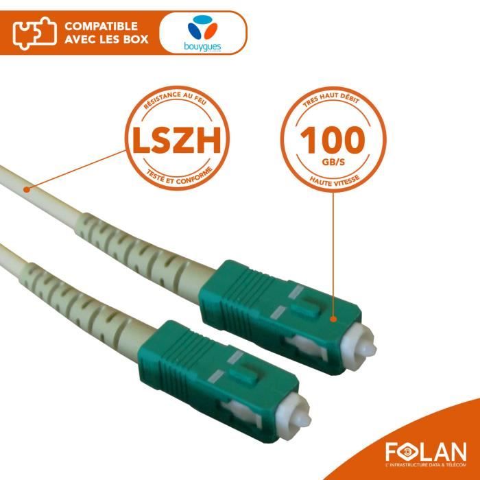 Cable fibre optique Bbox Bouygues 3m - Cdiscount Bricolage