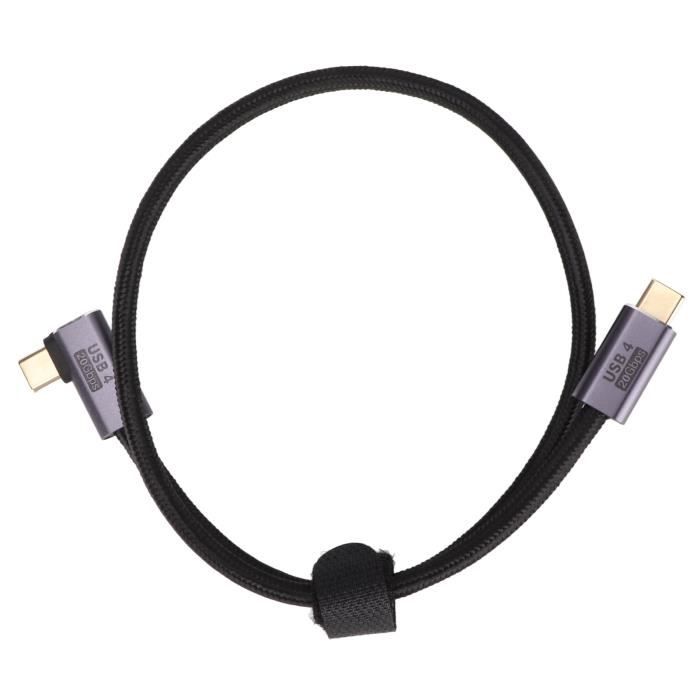câble USB type C coudé pour recharger un smartphone - Mobilité et
