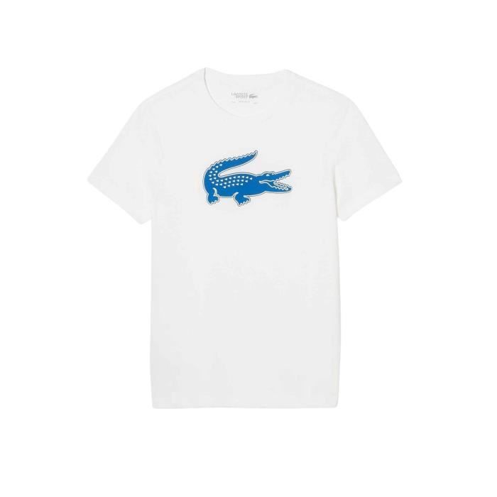 Lacoste blanche et bleu sales