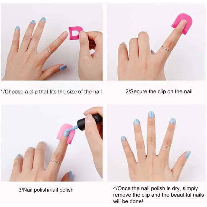 Clips Colorés Pour Ongles En Acrylique, Lot De 10 Pièces