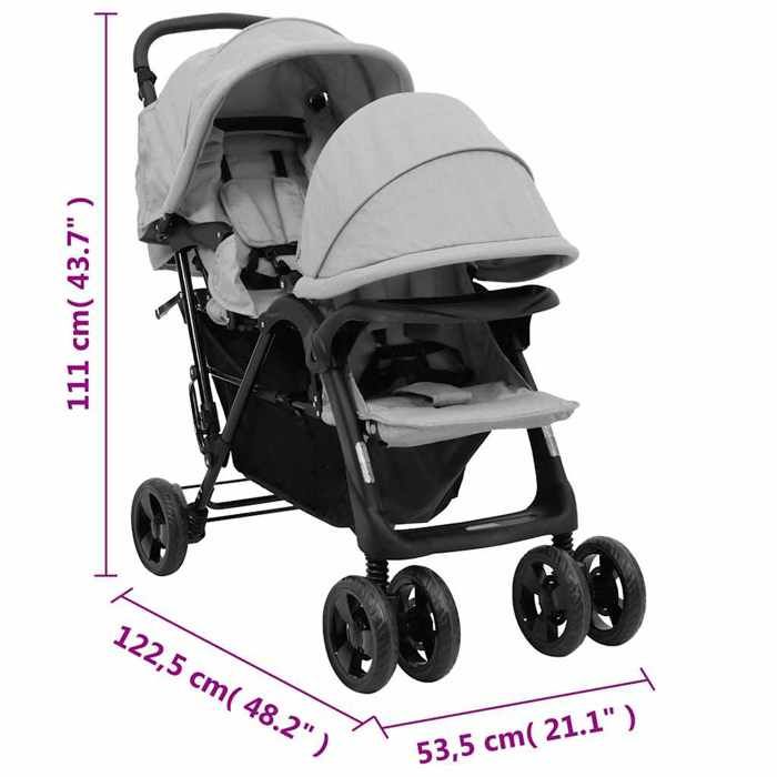 Poussette double Evalite Duo Capri - Made in Bébé