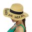 Chapeau De Plage C C Pour Femme En Papier Tresse A Large Rebord A Citation Vacances Always On Vacay Marron Cdiscount Pret A Porter