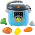 Robot de cuisine Smart Chef + aliments dinette - Bruitage cuisson, fonction vapeur froide - Autocuiseur, Cocotte - Electromenager-0