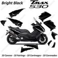 Kit carénage TNT pour scooter Yamaha 530 Tmax 2012 à  2016 noir 10 pièces-0