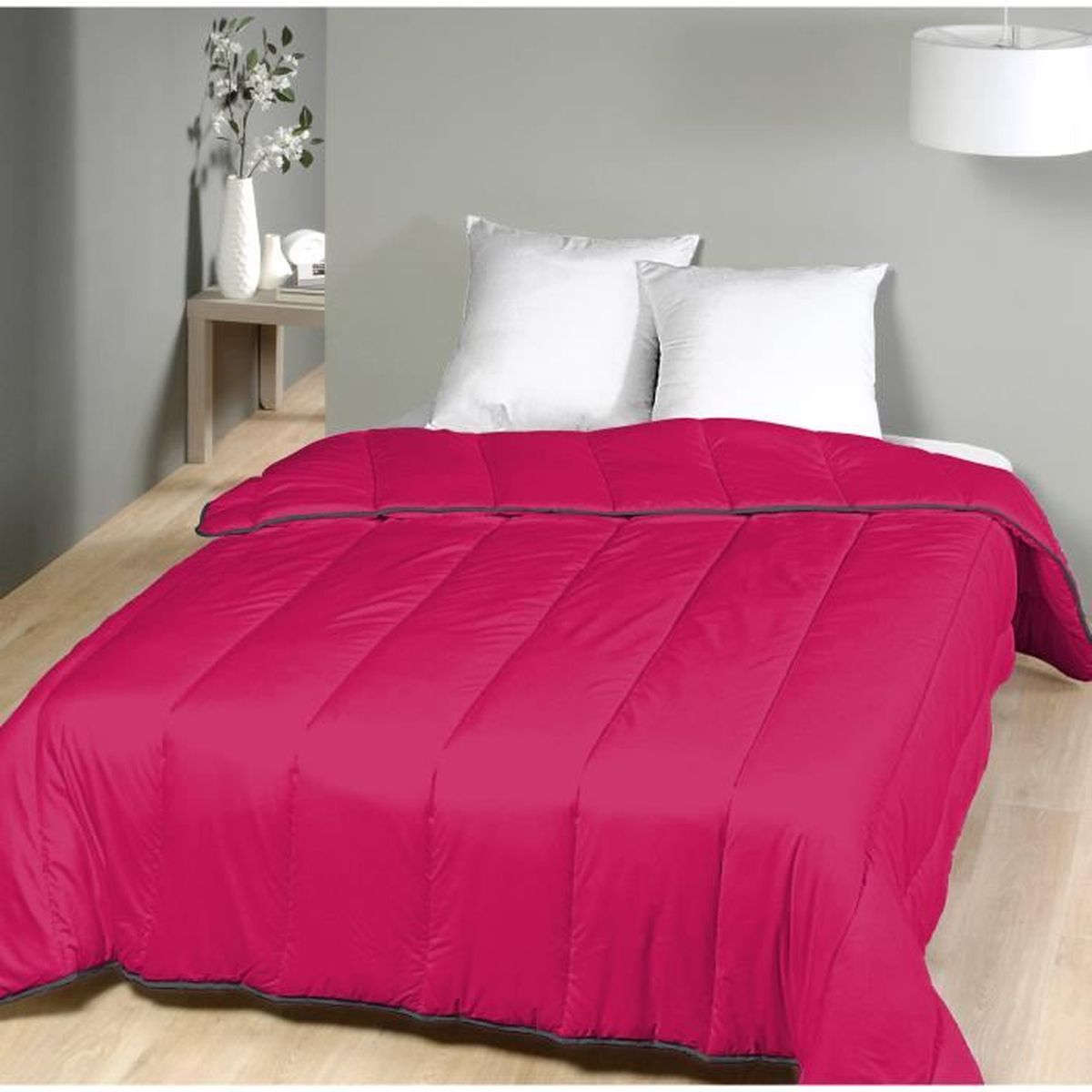 Toison dOr ~ Couette Cocoon Hiver en Microfibre Taupe//Lin 240x260