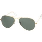 RAY BAN Lunettes de Soleil Aviator RB3025 Doré Mixte