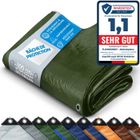 KARAT Bâche de protection imperméable ultra résistante 140 g/m² Vert 6 x 10 m