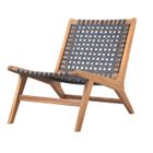 Fauteuil de jardin lounge HAZEL en bois d'acacia et osier noir - BEAU RIVAGE®