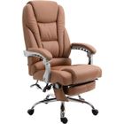 Fauteuil de Bureau Pacific en Similicuir avec Fonction de Massage Pivotant Réglable - CLP - Marron clair