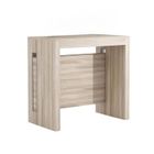 INSIDE 75 Table console extensible GRANDEZZA chêne jusqu'à 8 couverts avec allonges intégrées