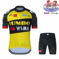 ensemble maillot - 3XL - JUMBO VISMA-Ensemble de cyclisme pour enfants, maillot à manches courtes, vêtements
