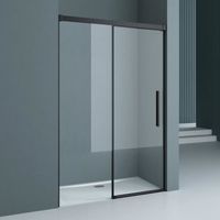 Sogood porte de douche coulissante 110x195cm pour niche paroi de douche transparente verre de sécurité revêtement anticalaire Ter12