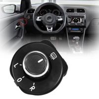 Phares et optiques,Noir voiture rétroviseur ajuster bouton bouton interrupteur 6RD959565B pour VW pour Volkswagen pour Polo 6R 2011