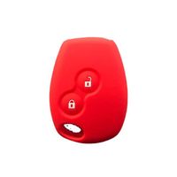 Rouge Housse de clé télécommande en Silicone, 2 boutons, pour Renault, Kangoo, DACIA, Scenic, Megane, Sandero