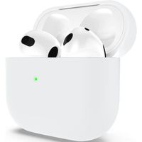 AirPods 3 Coque protection en silicone liquide AirPods 3 2021 Soft Skin Front LED Visible Silicone BlancTD