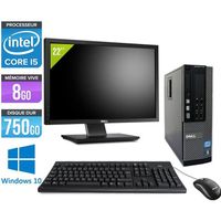 DELL PC de Bureau 7010-Core i5 - 8G- 750G- Win. 10 + Ecran 22''