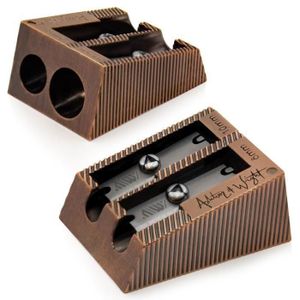 Taille-crayon Double KATHAY - Métal, Entrée Normale Et Maxi - Pour Crayons Ronds/hexagonaux