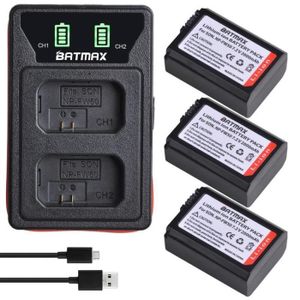 BATTERIE APPAREIL PHOTO 3Pcs set-Batterie 3X 2000mAh NP-FW50 NP-FW50 avec 
