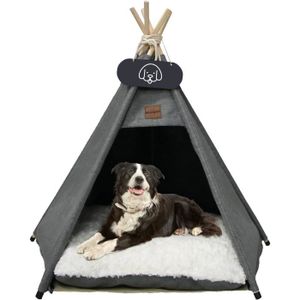 CORBEILLE - COUSSIN Chien Tente Tipi pour Animaux De Compagnie Teepee 