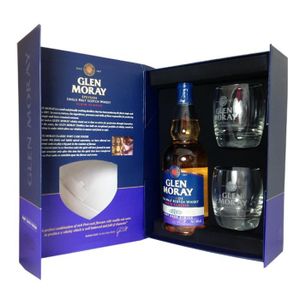 COFFRET CADEAU ALCOOL coffret Glen Moray Port Cask Finish avec 2 verres