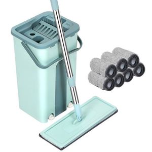 Icepeach Seau 2 en 1 pour Nettoyage du Sol avec serpill/ère en Fibre Plate Khaki