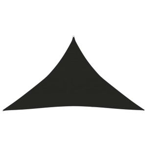 VOILE D'OMBRAGE Voile d'ombrage triangulaire - vidaXL - Noir - 160 g/m² - 5x5x6 m - Perméable au vent et à l'eau