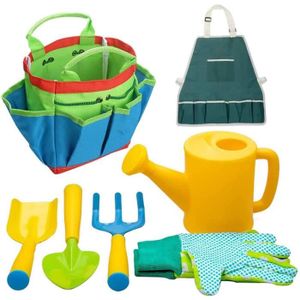 jouet jardinage enfant,ensemble jardinage enfant avec Gants de Tablier Râteau Truelle Pelle Arrosoir XINNIAN Outils de jardinage enfant,18 Pièces Set jardinage enfant,kit Jardinage enfant 3 4 5 6 ans