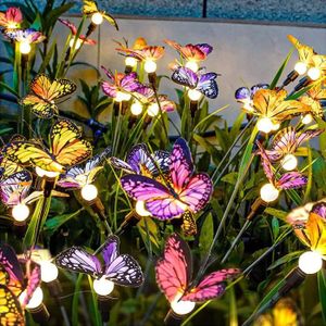 60 Papillons De Jardin Colorés En PVC - Décorations Pour Plates-bandes, Pots - Tailles 4cm Et 8cm