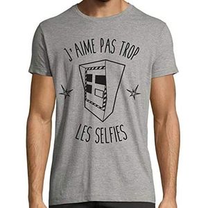 T-SHIRT T-shirt homme moto, motard, gris col rond taille S