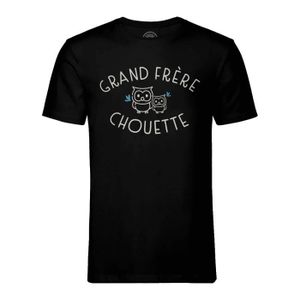 T-SHIRT T-shirt Homme Col Rond Noir Grand Frère Chouette F