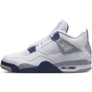 Chaussures de Basket Nike Air-Jordan 4 Retro High Mixte - AUTREMENT -  Ciment Blanc - Cuir - Lacets Ciment blanc - Cdiscount Chaussures