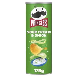 TUILES & TORTILLAS LOT DE 4 - PRINGLES - Chips tuiles Sour Cream Onion crème et oignon - boite de 175 g