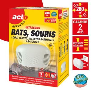 SA07486-Lot de 2 Répulsifs Ultrason Souris Rat I Anti Rongeur I Appareil Ultrasons  pour se débarrasser des Souris I Anti Souris I - Cdiscount Jardin
